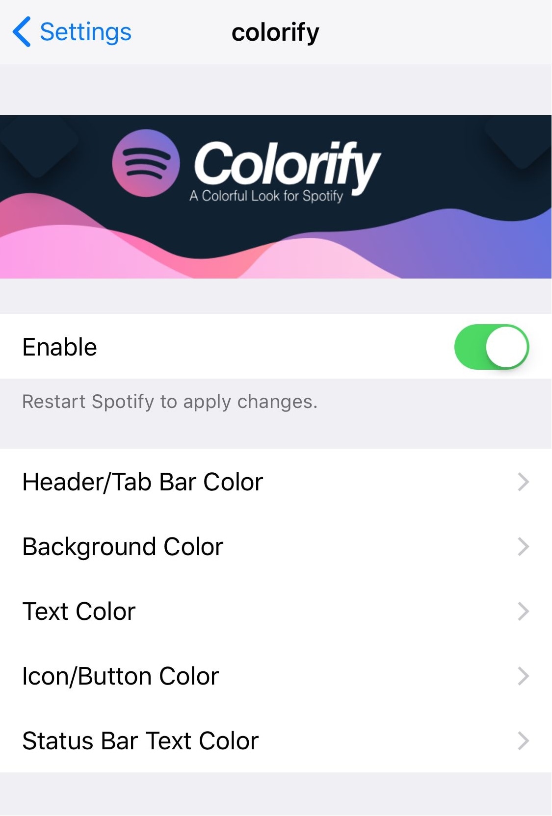 App That Change Background Color With Music Spotify
